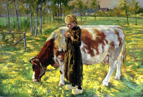 Girl With Cow